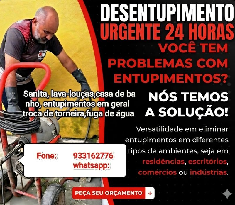 Desentupimento urgente 24 horas