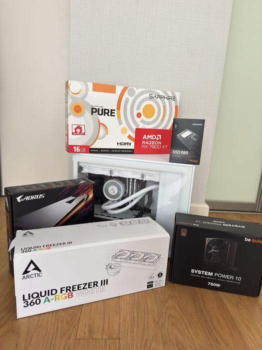 Потужний Ігровий компʼютер ПК White Edition / Ryzen 7 5700X3D / RX 7800 XT 16GB / 1TB SSD