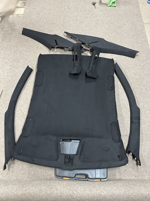 CLK W208 Czarna Podsufitka Suede – Komplet – Odnowiona