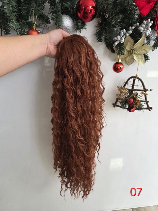 Kucyk doczepiany Arielka 70cm. Kolor: rudy. Włos termiczny