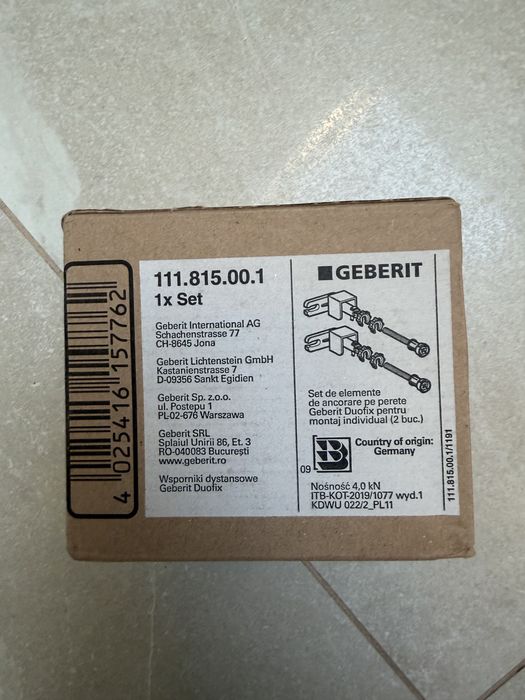 Zestaw wsporników dystansowych Geberit Duofix 111.815.00.1