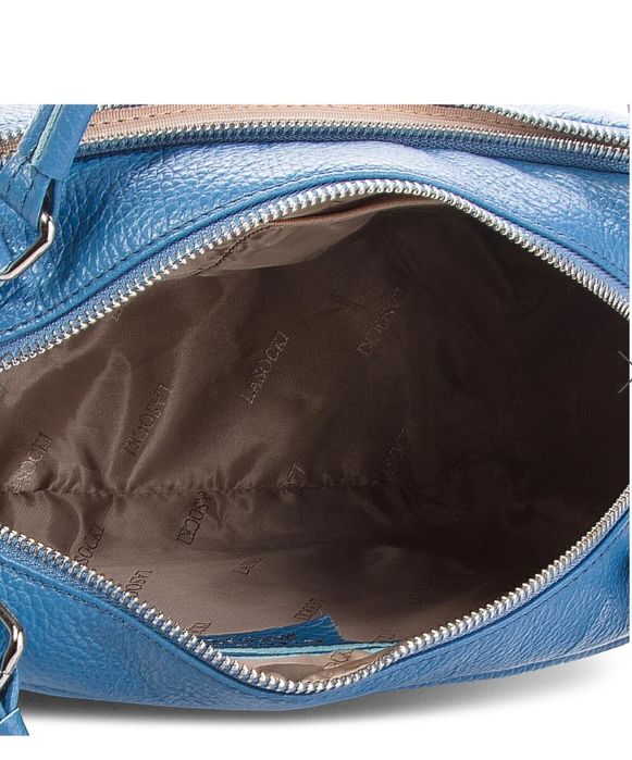 Torebka niebieska  skóra naturalna