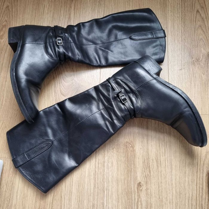 Botas Pretas Pele Vannel
