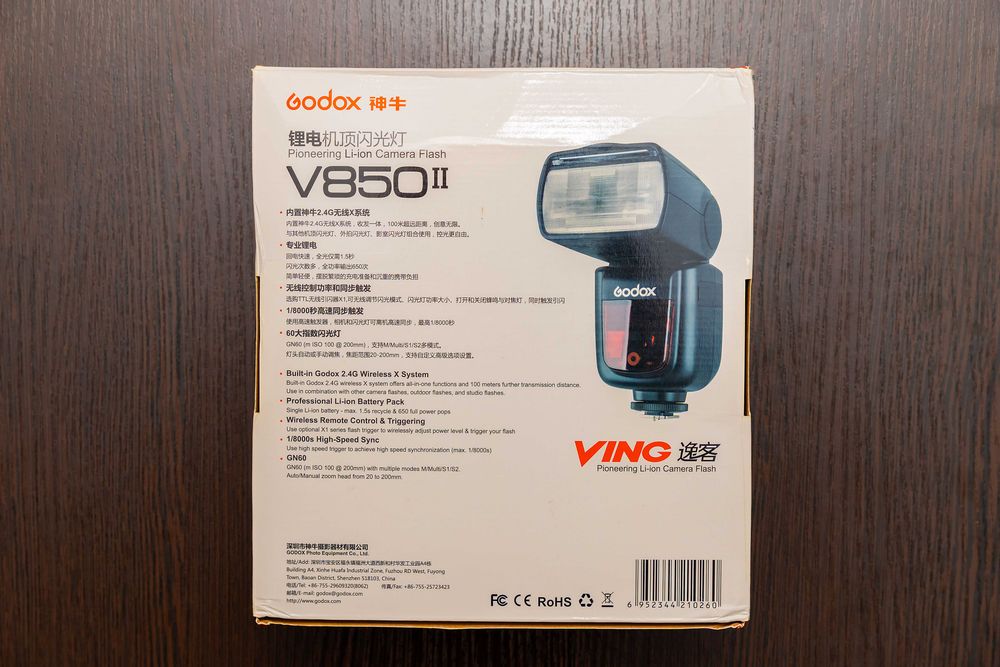 Вспышка мануальная Godox Ving V850 II как новая полный комплект