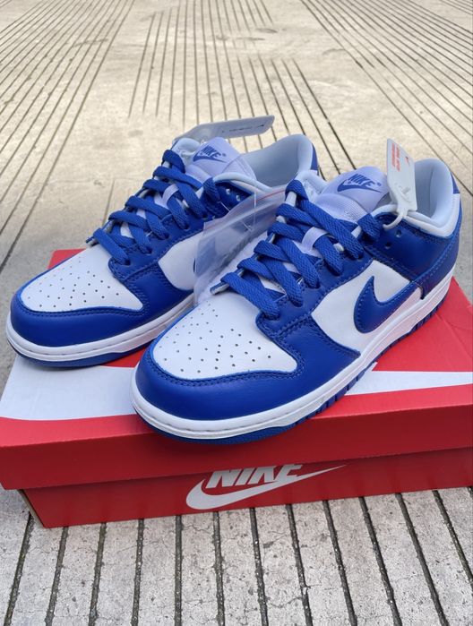 Оригінал Кросівки Nike Dunk Low SP Kentucky Найк данки сині білі роял