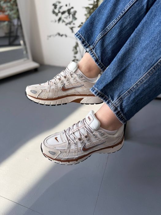 Кросівки жіночі Nike P-6000 White Elemental Pink та Beige Caramel Кроссовки женские