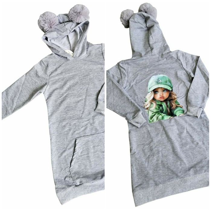 Sukienka z dziewcyznka- wzór z dwóch stron