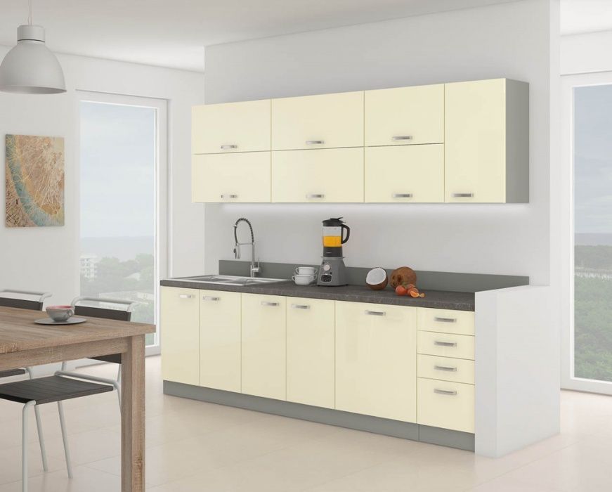 Kuchnia Grey Bianka Karmen Połysk Classic Mebel