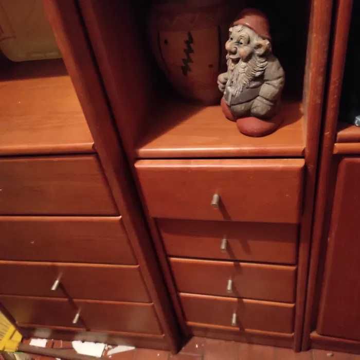 Estante em pinho maciço com três módulos