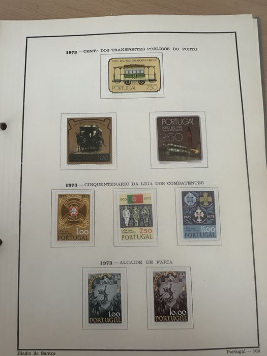 Selos de 1973 - serie completa, novos