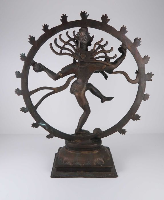 Escultura Shiva Nataraja antiga - Grande 38 cm