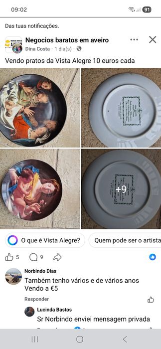 Duas chávenas de chá  colecção vista alegre