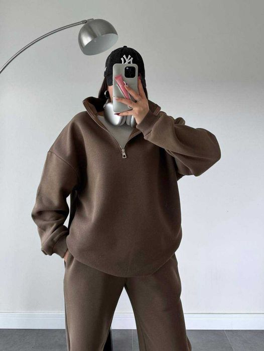 Розпродпж !!!Костюм жіночий на флісі — oversize