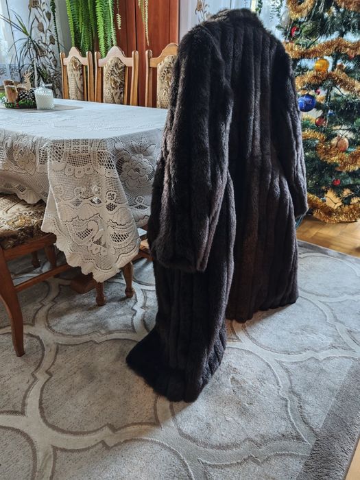 Futro sztuczne brązowe