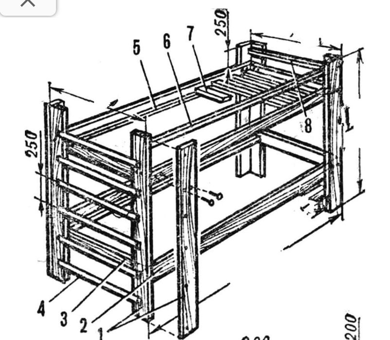 Двухъярусная кровать.