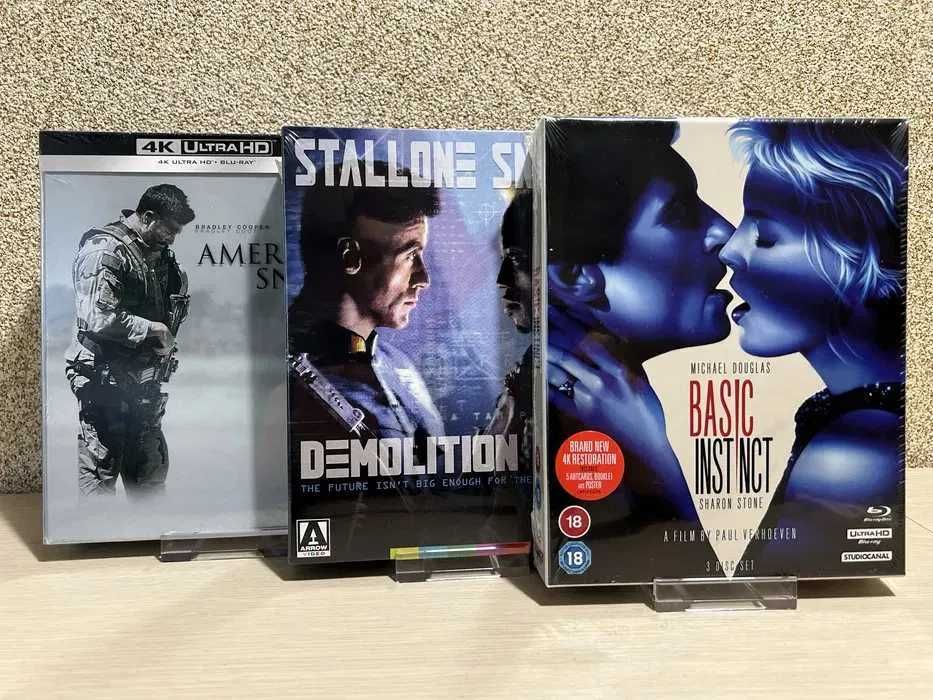 Steelbook 4K Blu-ray Кол.издания Основной инстинкт/Разрушитель/Снайпер