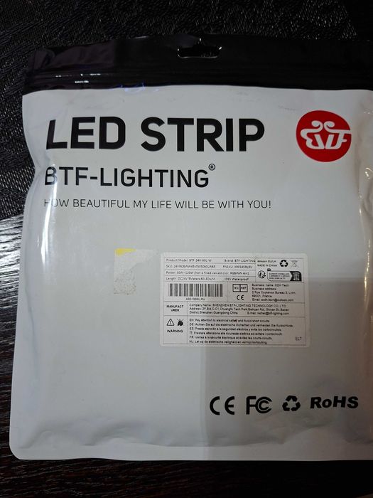 BTF-Lighting Taśma świetlna LED 2811 RGBW 630led/m RGB 24V 14W
