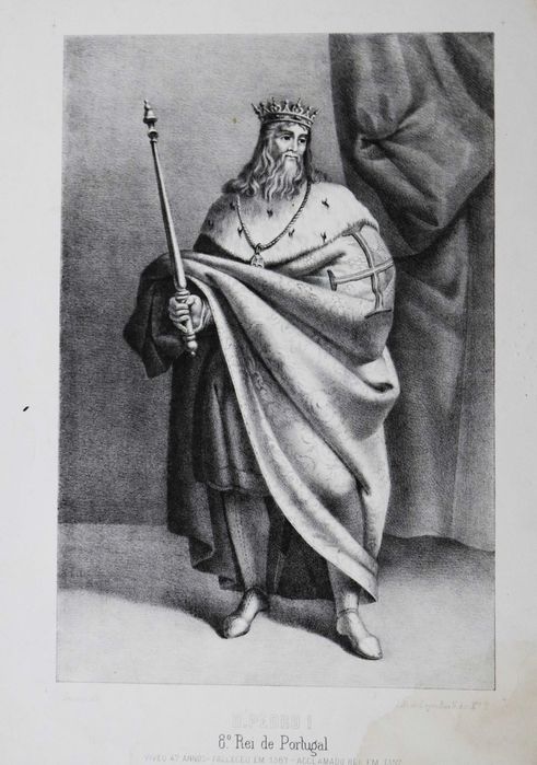 D. Pedro I 8º Rei de Portugal litografia Serrano, grande