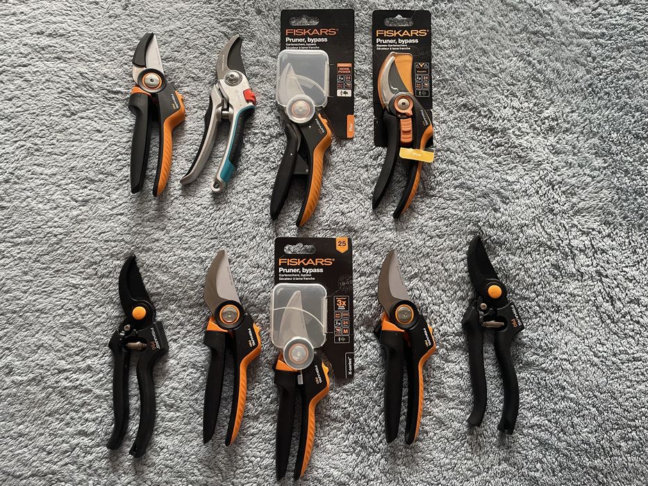 Секатор Fiskars P961, P941. Gardena храповий. Нові Оригінал
