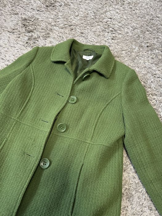 Płaszcz damski Petite Collection jesień/zima damski zielony splot