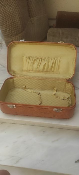 Mala de viagem em pele - vintage