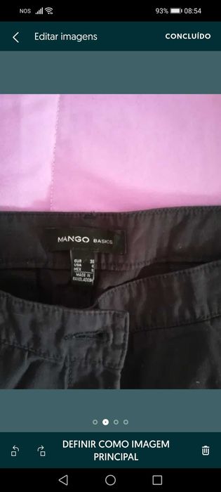 Calças mango sarja 38