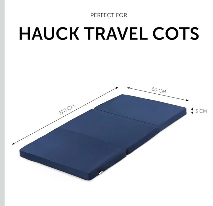 Hauck Materac do Łóżeczka Turystycznego, Granatowy składany