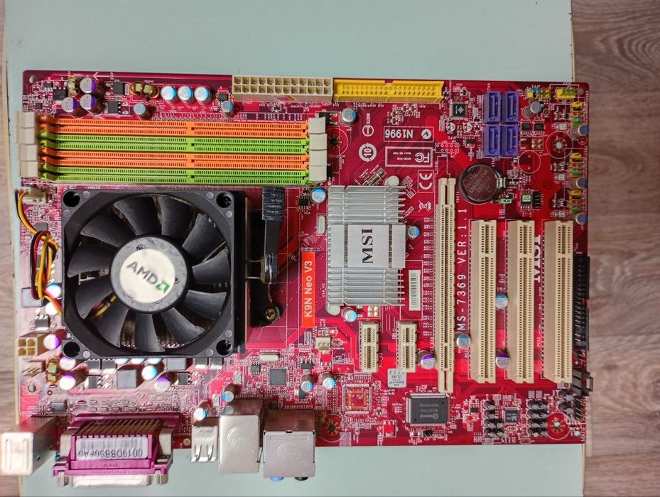 Материнська плата MSI K9N Neo V3 + CPU AMD Athlon X2 4200+ + Кулер