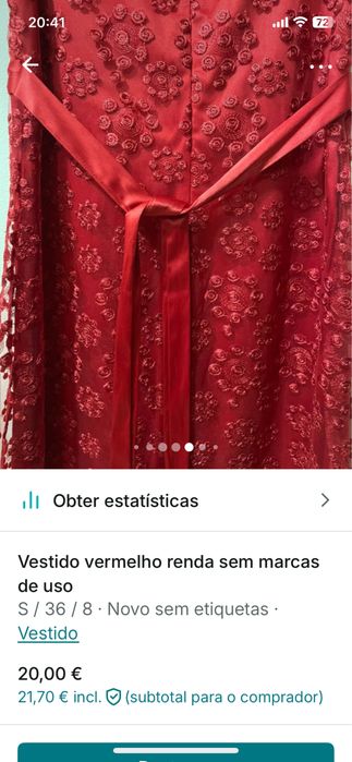 Vestido cerimonia novo renda