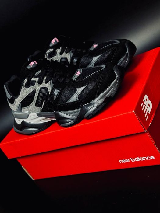 Черные женские New Balance 9060/ шкіряні кросівки New Balance 9060