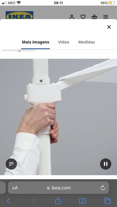 Gurada sol ikea branco