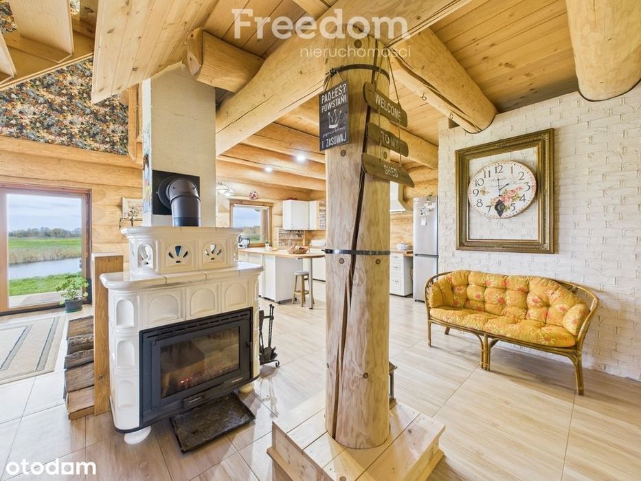 Dom z bali 150m² oraz duża działka 4 ha