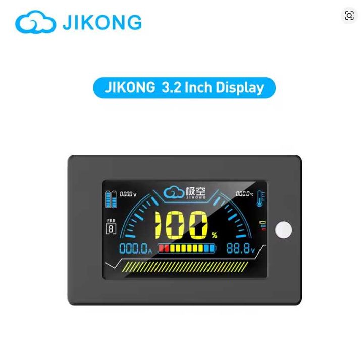 LCD дисплей JiKong JK BMS 3.2" врізний з кнопкою активації RS485 моніторинг акумулятора