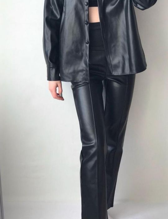 Штани з екошкіри для вагітних від бренду missguided xs-s