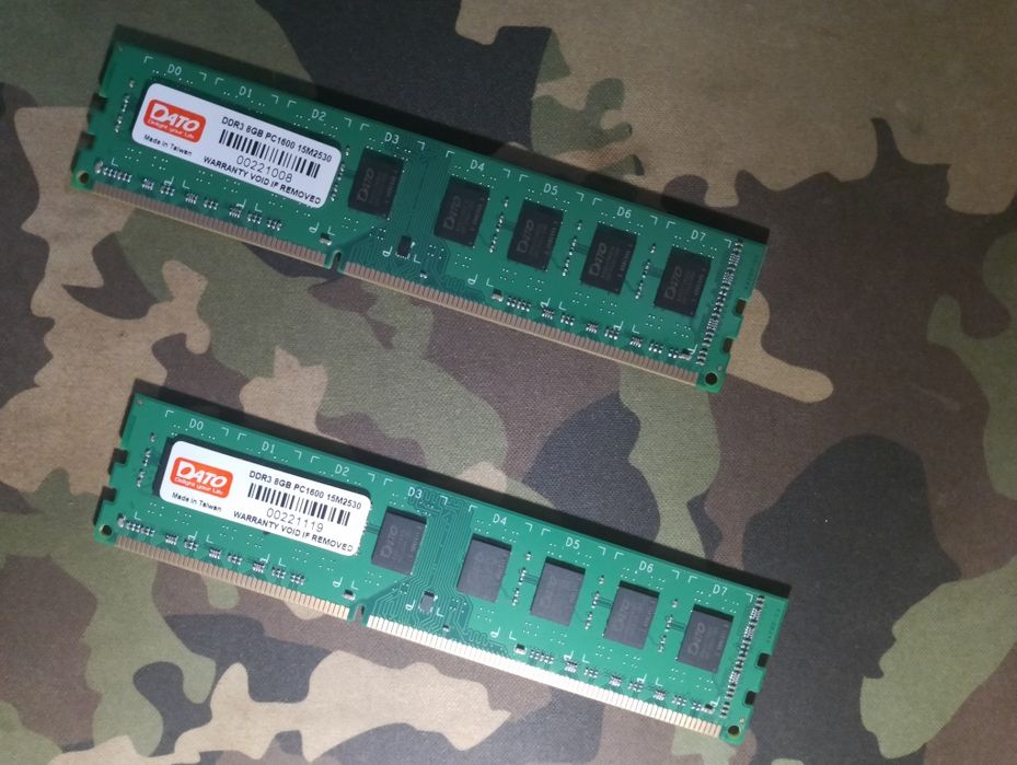 Оперативна пам'ять Dato DDR3 8гб, частота 1600.