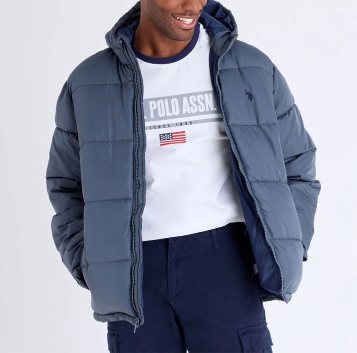 Нова чоловіча куртка us polo assn solid quilted channel puffer jacket