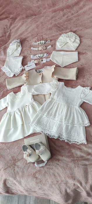 Milulove MEGA Zestaw do chrztu dla dziewczynki rozmiar 68