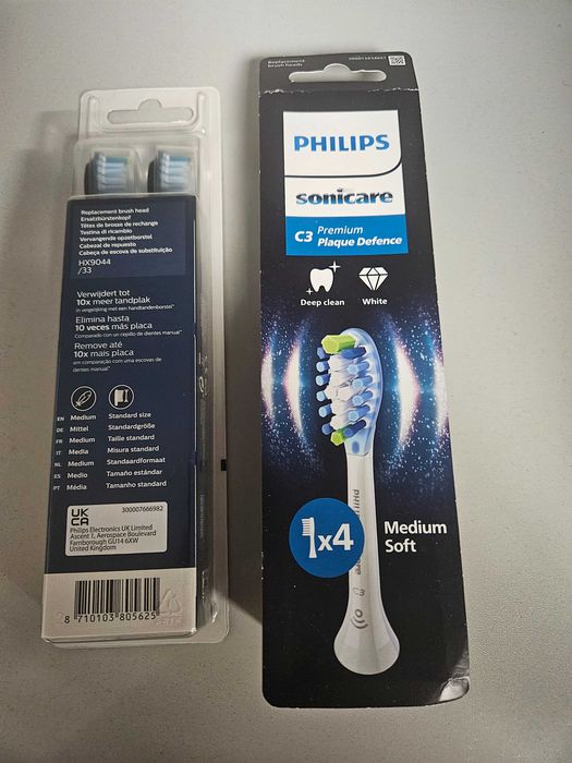 8 x końcówki Philips sonicare C3 - oryginalne HX9044/33 czarne i białe