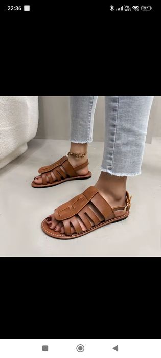 Sandały rzymianki brąz r. 40/ 25 cm