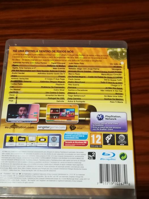 Sing star Portugal Hits ps3