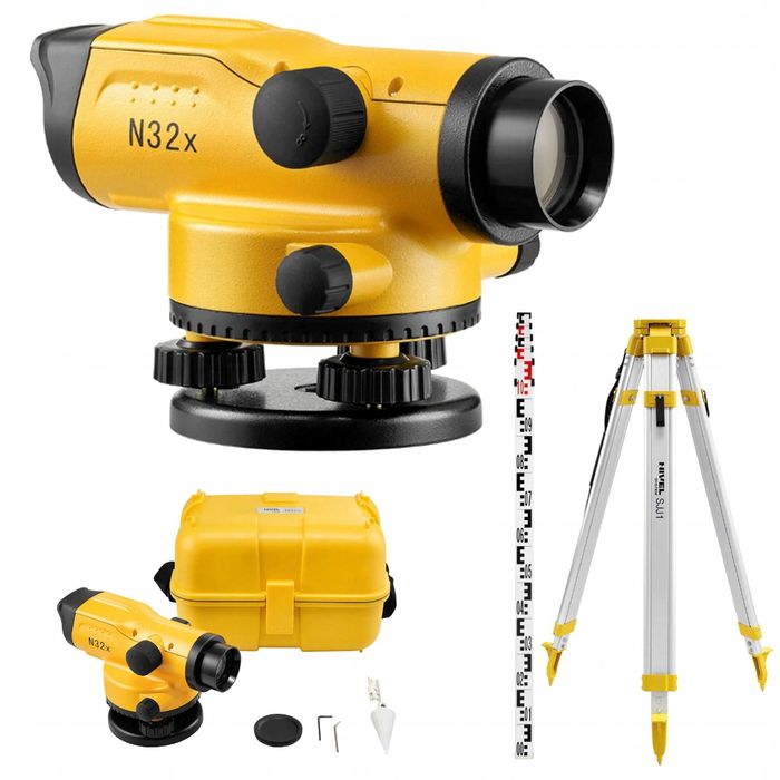 Niwelator Optyczny N32x Nivel System Łata Statyw Laser Optyk