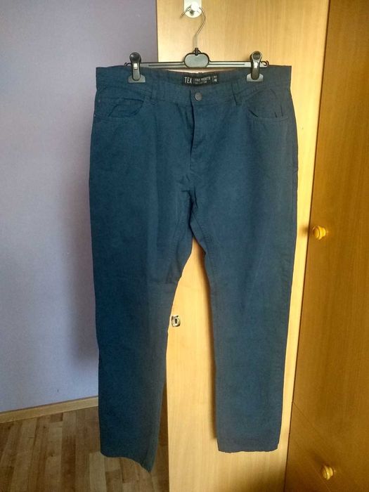 Granatowe spodnie męskie, TEX, rozmiar 46