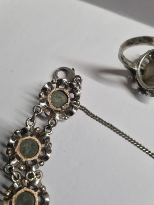 Zestaw Vintage Trachten: Bransoletka i Pierścionek - Srebro Próby 835,