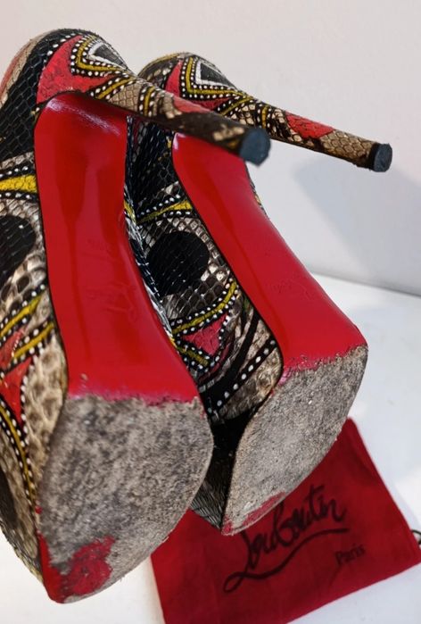 Sapatos Christian Louboutin Bianca 140  PYTHON