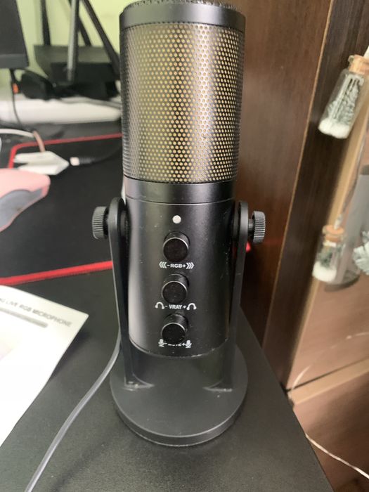 Професійний студійний Мікрофон RGB для стрімінгу та ігор