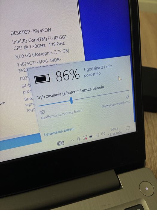 lenovo ideapad 3 14iil05 i3 8GB ram 256SSD