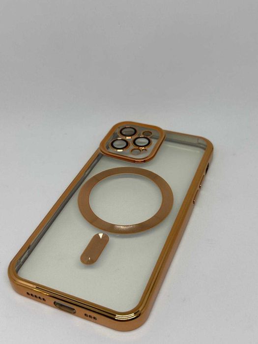 Iphone 12 PRO Etui Case Obudowa Przeźroczysto-Złota kod 1091