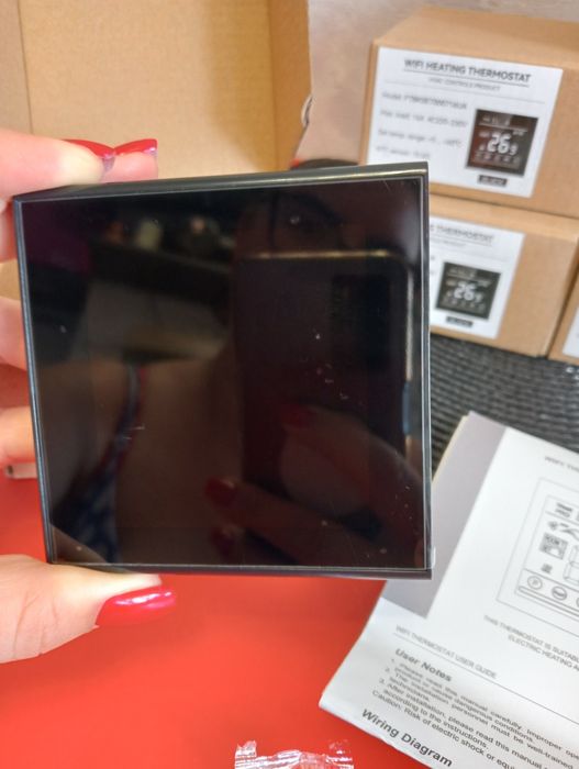 WiFi сенсорний програмований Терморегулятор. Black