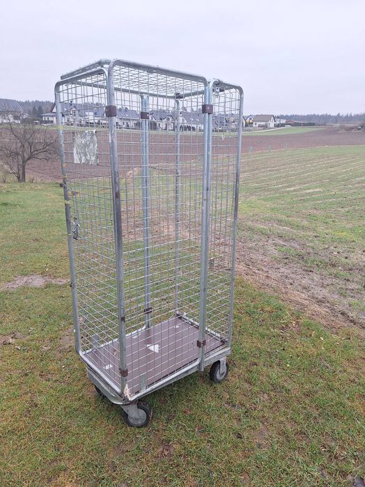 Mobilny Rollkontener, platformowy wózek/siatkowy kontener transportowy