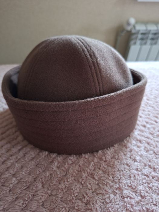 Тепла вовняна папайка Sailor шоколадного кольору